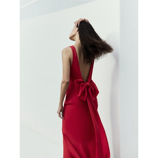 Reserved - Sukienka z kokardą - czerwony ze sklepu Reserved w kategorii Sukienki - zdjęcie 187531109