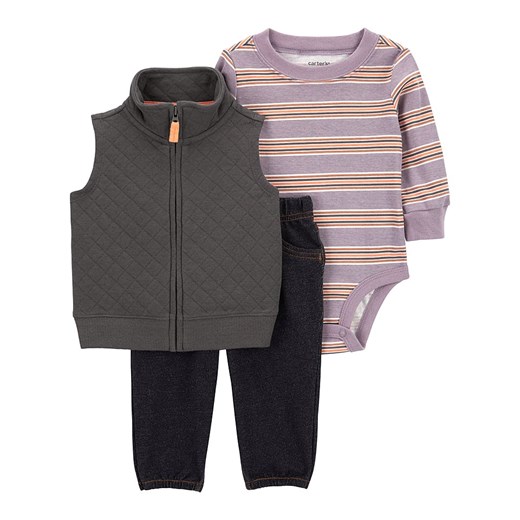 carter&apos;s 3-częściowy zestaw w kolorze antracytowo-szarym ze wzorem ze sklepu Limango Polska w kategorii Odzież dla niemowląt - zdjęcie 187531255