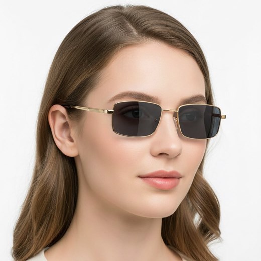 Plusy +2.00 Fotochromowe okulary do czytania z flexami ST342B złote ze sklepu Stylion w kategorii Okulary korekcyjne damskie - zdjęcie 187531755