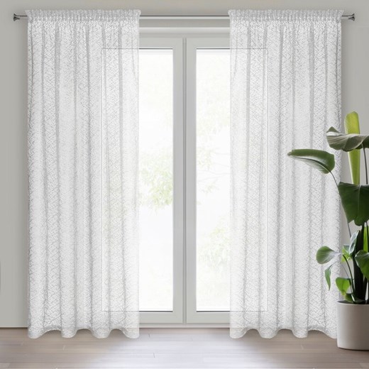 FIRANA GOTOWA AMANDA NA TAŚMIE 140 X 270 CM BIAŁY ze sklepu lenaodniemowlakadoszkolniaka.pl w kategorii Firany - zdjęcie 187532745