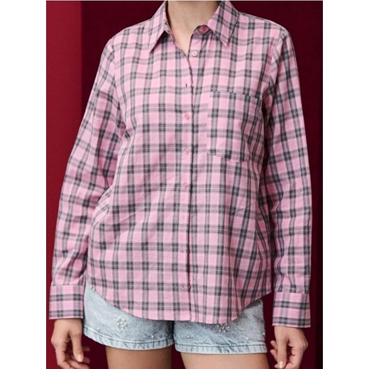 Sinsay - Bawełniana koszula w kratę - wielobarwny ze sklepu Sinsay w kategorii Koszule damskie - zdjęcie 187533136
