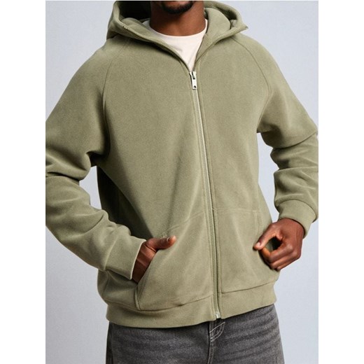 Sinsay - Bluza rozpinana z kapturem - zielony ze sklepu Sinsay w kategorii Bluzy męskie - zdjęcie 187533167