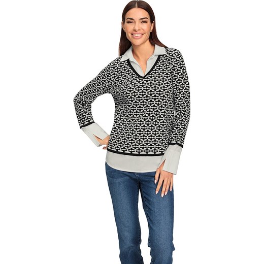 Heine Sweter w kolorze czarno-kremowym Heine 42 okazja Limango Polska