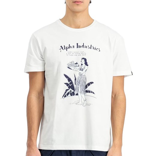 Koszulka męska Alpha Industries Hawaii 15652509 - biała ze sklepu streetstyle24.pl w kategorii T-shirty męskie - zdjęcie 187533789