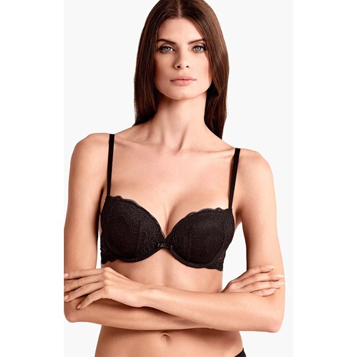 Biustonosz super push-up czarny 032L Duble Pizzo, Kolor czarny, Rozmiar 65B, Lormar ze sklepu Intymna w kategorii Biustonosze - zdjęcie 187533967