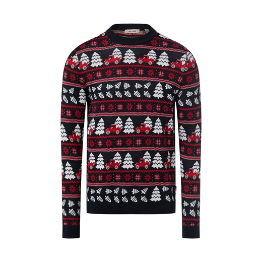 Only&Sons Męski sweter z dzianiny Mężczyźni Bawełna granatowy wzorzysty ze sklepu vangraaf w kategorii Swetry męskie - zdjęcie 187535428