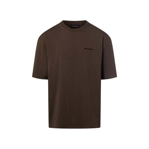 PEGADOR Koszulka męska - Logo Mężczyźni Bawełna czekoladowy jednolity ze sklepu vangraaf w kategorii T-shirty męskie - zdjęcie 187535439