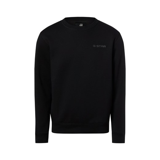 G-Star RAW Bluza męska Mężczyźni czarny jednolity ze sklepu vangraaf w kategorii Bluzy męskie - zdjęcie 187535446