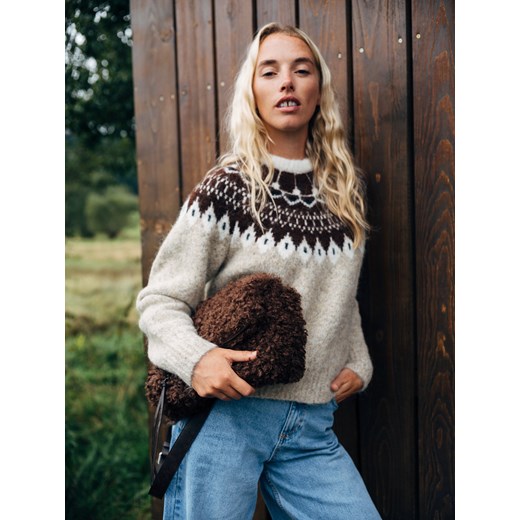 Reserved - Sweter z dodatkiem wełny - wielobarwny ze sklepu Reserved w kategorii Swetry damskie - zdjęcie 187535645