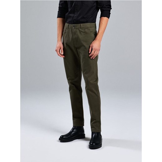 Sinsay - Spodnie jeansowe slim - zielony ze sklepu Sinsay w kategorii Jeansy męskie - zdjęcie 187535909