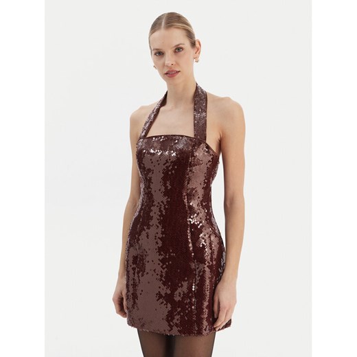 Bardot Sukienka koktajlowa Nevelle 59857DB2 Bordowy Slim Fit ze sklepu MODIVO w kategorii Sukienki - zdjęcie 187535978