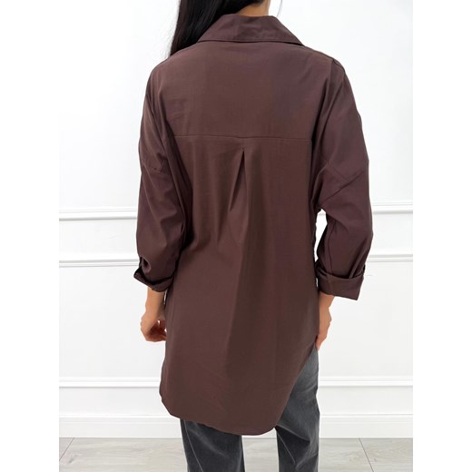 Czekoladowa Koszula Oversize Modnakiecka.pl 38 ModnaKiecka.pl