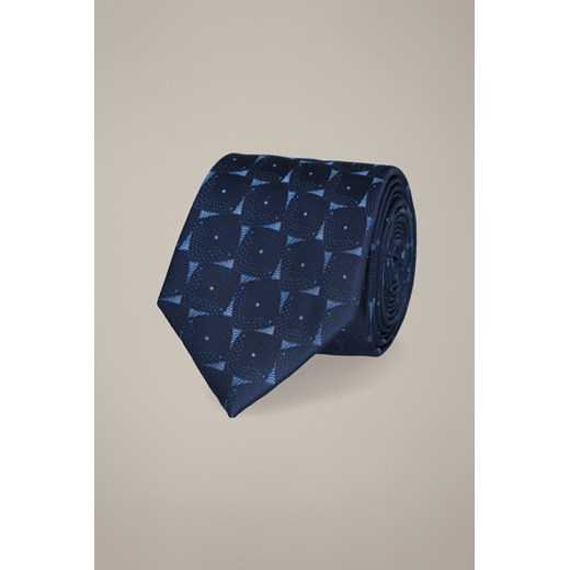 Krawat Granatowy Wzór Geometryczny ze sklepu Lancerto S.A. w kategorii Krawaty - zdjęcie 187536265