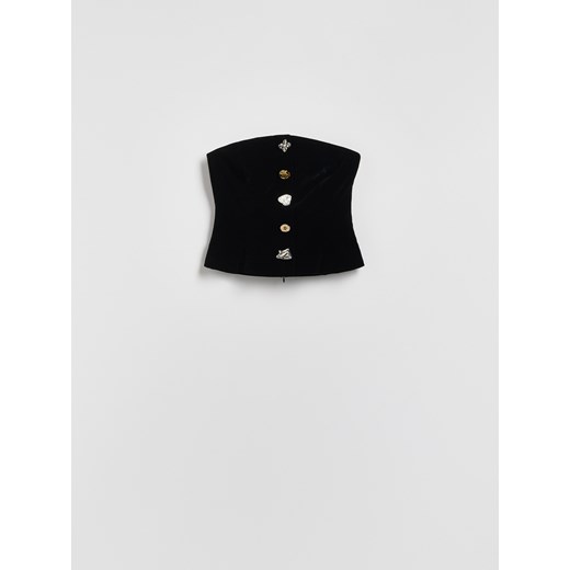 Reserved - Gorsetowy top - czarny ze sklepu Reserved w kategorii Bluzki damskie - zdjęcie 187536387