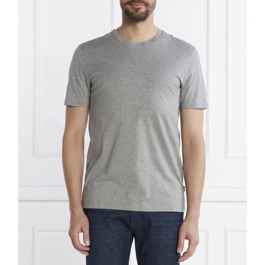 BOSS BLACK T-shirt Tessler | mercerised | Slim Fit ze sklepu Gomez Fashion Store w kategorii T-shirty męskie - zdjęcie 187536625