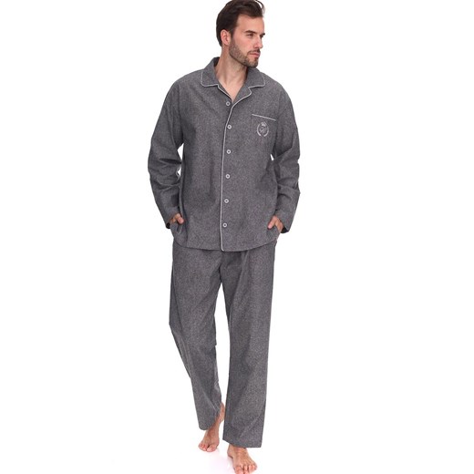 Rozpinana piżama męska 2533 Zeus, Kolor szary, Rozmiar XXL, L&amp;L ze sklepu Primodo w kategorii Piżamy męskie - zdjęcie 187538488