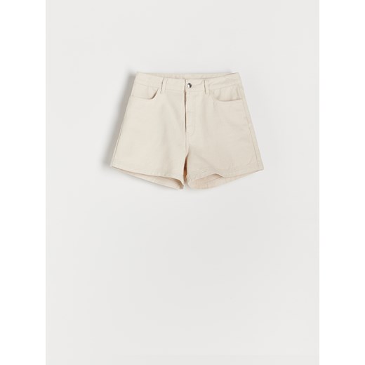 Reserved - Denimowe szorty - złamana biel ze sklepu Reserved w kategorii Szorty - zdjęcie 187539049