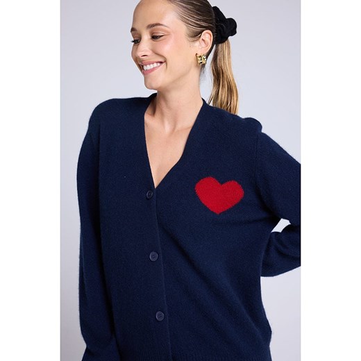 Maison Héritage Cashmere Kaszmirowy kardigan w kolorze granatowym Maison Héritage Cashmere M promocja Limango Polska