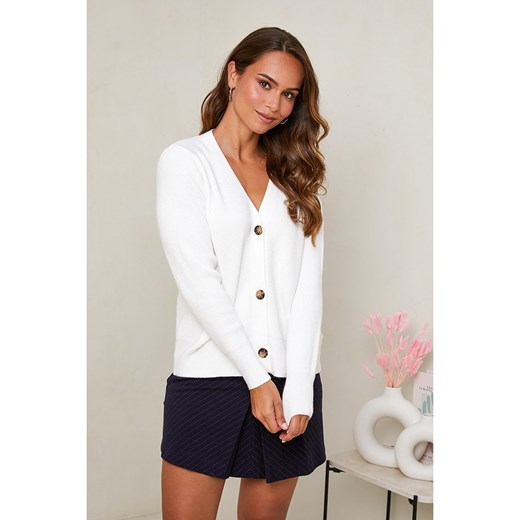 Soft Cashmere Kardigan w kolorze białym Soft Cashmere 34/36 okazja Limango Polska
