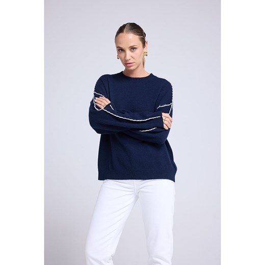 Maison Héritage Cashmere Kaszmirowy sweter w kolorze granatowym Maison Héritage Cashmere L/XL okazja Limango Polska