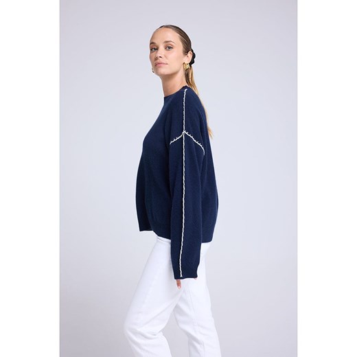 Maison Héritage Cashmere Kaszmirowy sweter w kolorze granatowym Maison Héritage Cashmere L/XL wyprzedaż Limango Polska