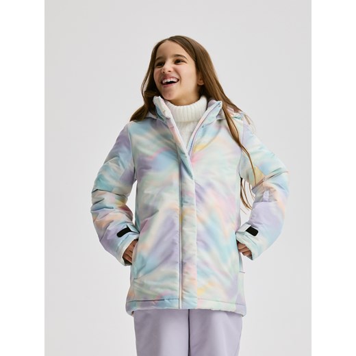 Reserved - Ocieplana kurtka z kapturem - wielobarwny ze sklepu Reserved w kategorii Kurtki dziewczęce - zdjęcie 187539907