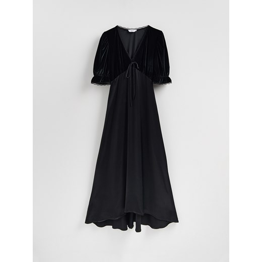 Reserved - Sukienka z wiskozy - czarny ze sklepu Reserved w kategorii Sukienki - zdjęcie 187539969