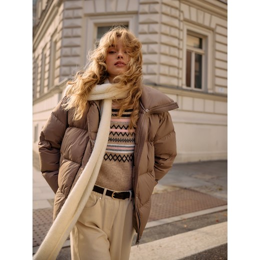 Mohito - Szalik z wełną alpaki - biały ze sklepu Mohito w kategorii Szaliki i chusty damskie - zdjęcie 187540947