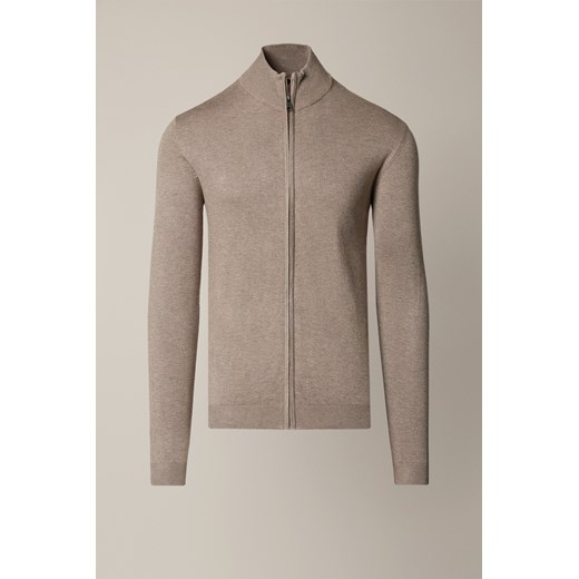 Sweter Beżowy Rozpinany z Wiskozą Riki ze sklepu Lancerto S.A. w kategorii Swetry męskie - zdjęcie 187541059