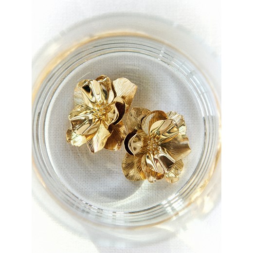 Reserved - Kolczyki w kształcie kwiatów - złoty ze sklepu Reserved w kategorii Kolczyki - zdjęcie 187541157