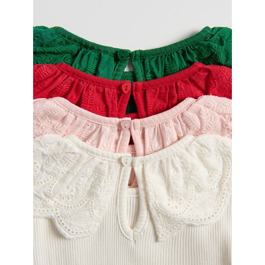 Reserved - Body z kołnierzykiem - pastelowy róż Reserved 5-2 lata) Reserved