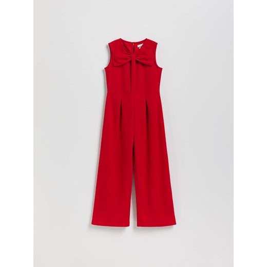 Reserved - Kombinezon z kokardą - czerwony ze sklepu Reserved w kategorii Kombinezony dziewczęce - zdjęcie 187541629
