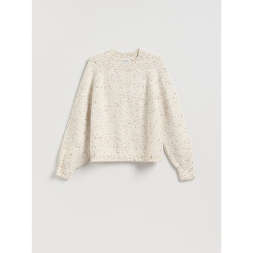 Reserved - Wzorzysty sweter - złamana biel ze sklepu Reserved w kategorii Swetry damskie - zdjęcie 187541696