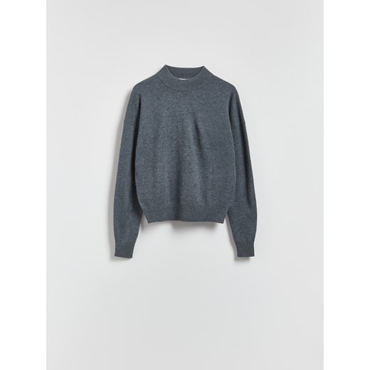 Reserved - Sweter z wełny merino - ciemnoszary ze sklepu Reserved w kategorii Swetry damskie - zdjęcie 187541739