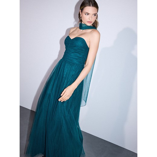 Mohito - Sukienka maxi z szalem - ciemny zielony ze sklepu Mohito w kategorii Sukienki - zdjęcie 187543628