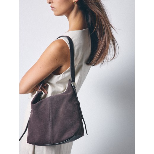 Mohito - Skórzana torebka - ciemnobrązowy Mohito ONE SIZE Mohito