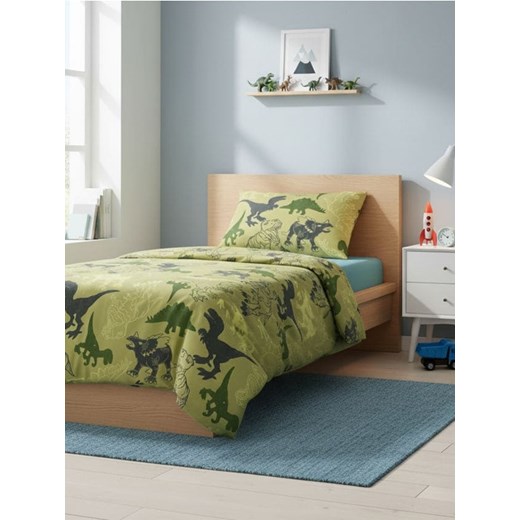 Sinsay - Komplet pościeli w dinozaury - zielony ze sklepu Sinsay w kategorii Dekoracje bożonarodzeniowe - zdjęcie 187544426