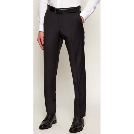BOSS BLACK Wełniane spodnie H-Genius-MM-251 | Slim Fit ze sklepu Gomez Fashion Store w kategorii Spodnie męskie - zdjęcie 187545155