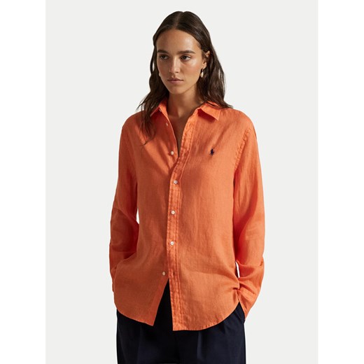 Polo Ralph Lauren Koszula 211970730500 Pomarańczowy Regular Fit ze sklepu MODIVO w kategorii Koszule damskie - zdjęcie 187545358