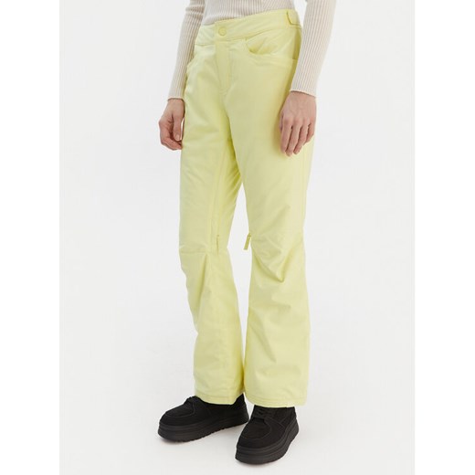 Roxy Spodnie snowboardowe Backyard ERJTP03299 Żółty Tailored Fit ze sklepu MODIVO w kategorii Spodnie damskie - zdjęcie 187545398