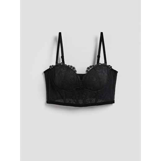 Reserved - Biustonosz z koronką - czarny ze sklepu Reserved w kategorii Biustonosze - zdjęcie 187545789
