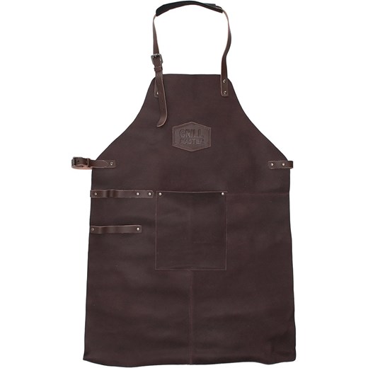 HIDE &amp; STITCHES Skórzany fartuch w kolorze ciemnobrązowym do grilowania - 63 x 85 x 0,50 cm ze sklepu Limango Polska w kategorii Akcesoria kuchenne - zdjęcie 187546199