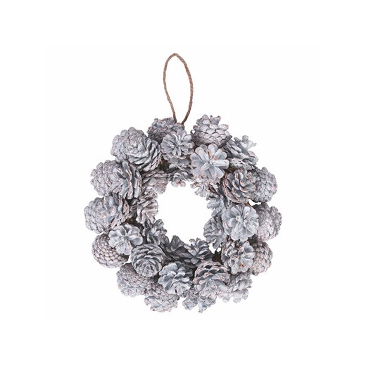 Villa d´Este Wieniec dekoracyjny &quot;Pinecone&quot; w kolorze białym - Ø 28 cm ze sklepu Limango Polska w kategorii Dekoracje bożonarodzeniowe - zdjęcie 187546906