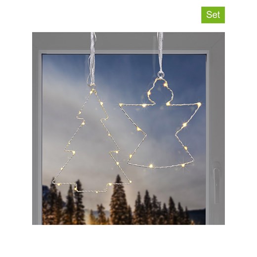 Hollybell Dekoracyjne lampy LED (2 szt.) w kolorze ciepłej bieli ze sklepu Limango Polska w kategorii Dekoracje bożonarodzeniowe - zdjęcie 187546918