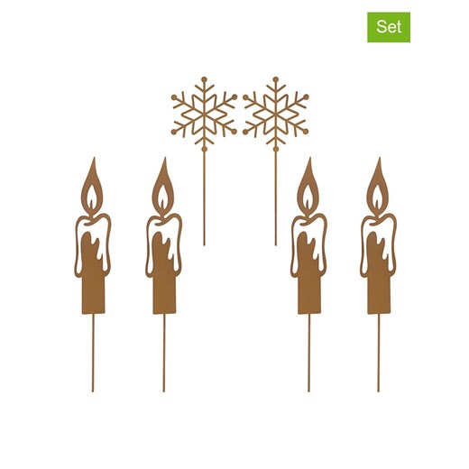 Hollybell Dekoracje (6 szt.) w kolorze złotym ze sklepu Limango Polska w kategorii Dekoracje bożonarodzeniowe - zdjęcie 187546929