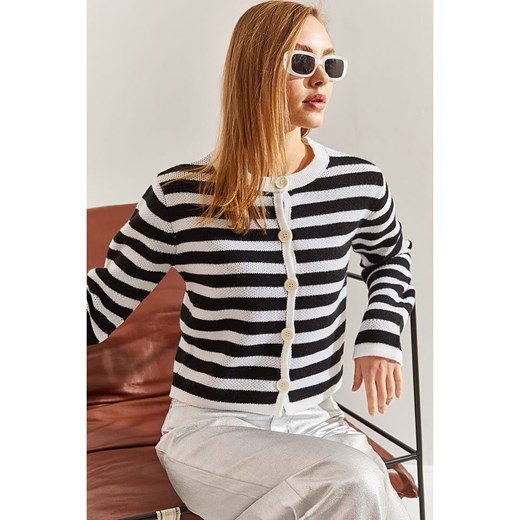 Bianco Lucci Kardigan w kolorze biało-czarnym Bianco Lucci onesize promocja Limango Polska