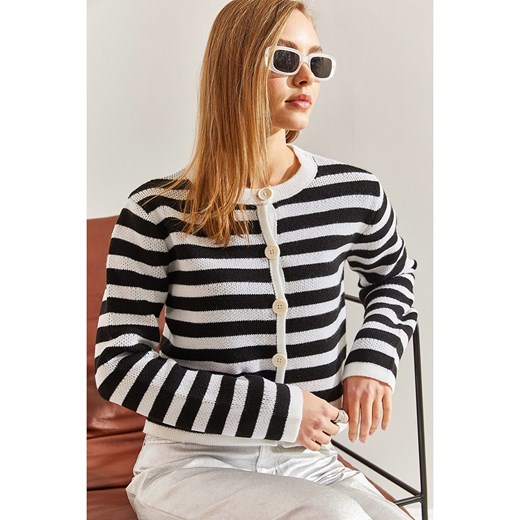 Bianco Lucci Kardigan w kolorze biało-czarnym Bianco Lucci onesize okazja Limango Polska