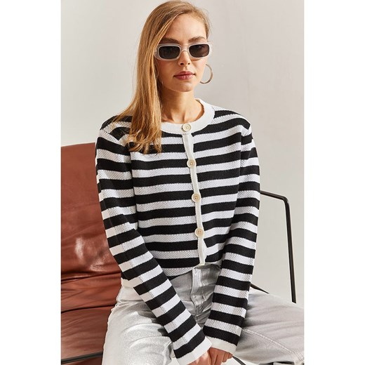 Bianco Lucci Kardigan w kolorze biało-czarnym Bianco Lucci onesize Limango Polska okazyjna cena