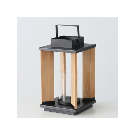 Boltze Lampion &quot;Ventana&quot; w kolorze czarno-brązowym - 16 x 28 cm ze sklepu Limango Polska w kategorii Świeczniki - zdjęcie 187546988