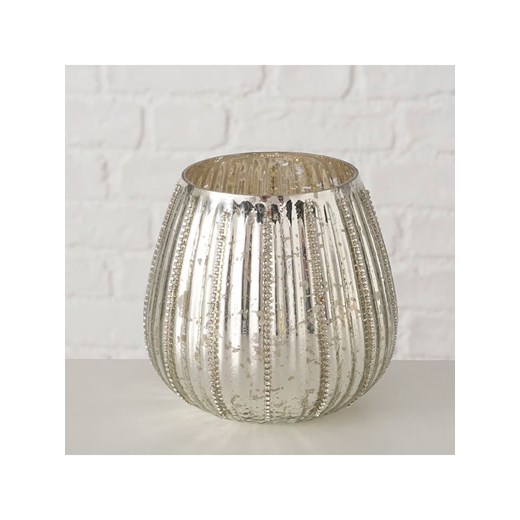 Boltze Świecznik &quot;Perlene&quot; w kolorze srebrnym - wys. 12,5 cm ze sklepu Limango Polska w kategorii Świeczniki - zdjęcie 187547005